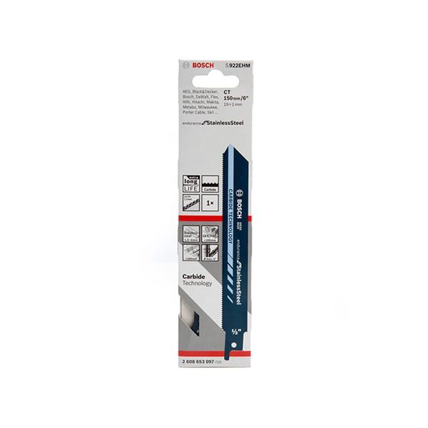 Lưỡi cưa kiếm S 922 EHM-Inox (bộ 1 lưỡi) Bosch 2608900360 - hình ảnh sản phẩm thực tế 1