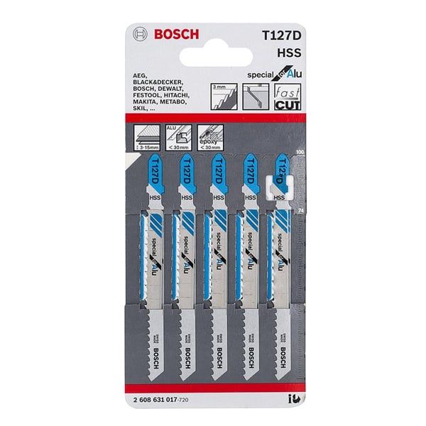 Lưỡi cưa lọng T 127 D - Nhôm (bộ 5 lưỡi) BOSCH 2608631017 - hình ảnh sản phẩm thực tế 1