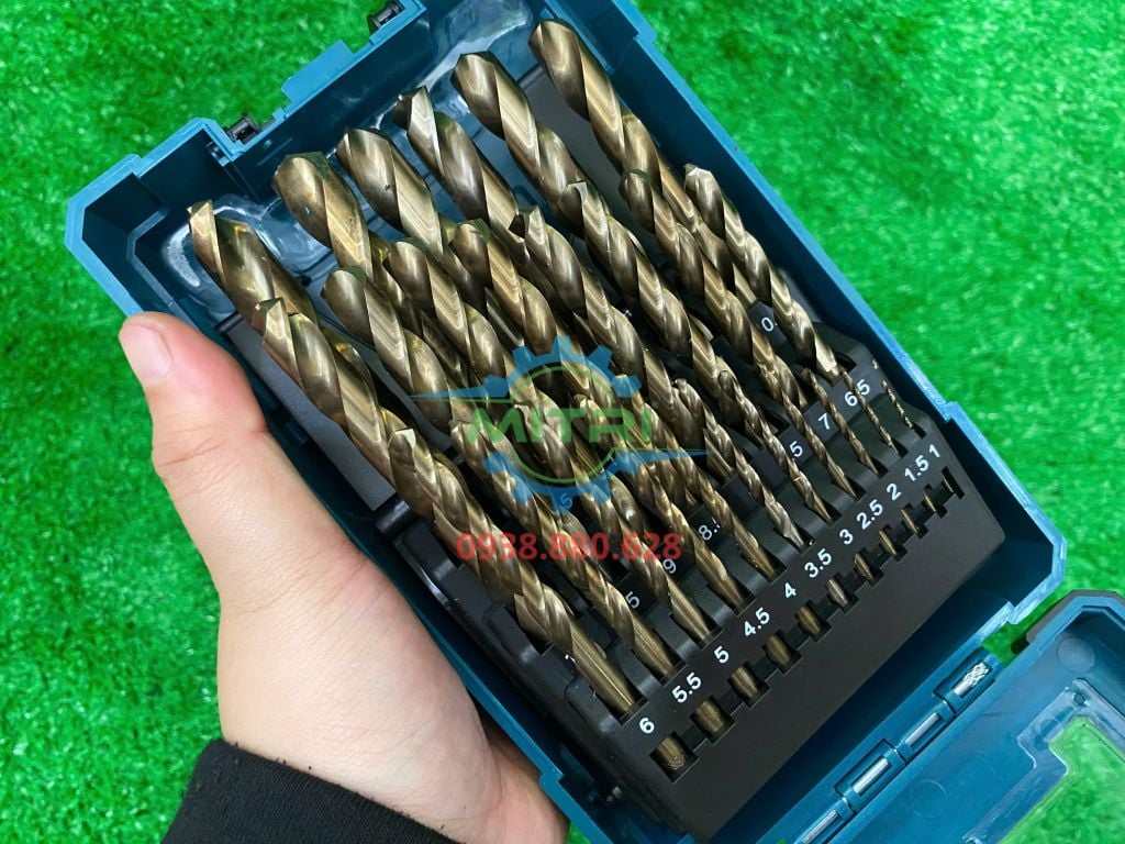Bộ mũi khoan Inox HSS-CO (25 mũi) Makita D-67577 - hình ảnh sản phẩm thực tế 3
