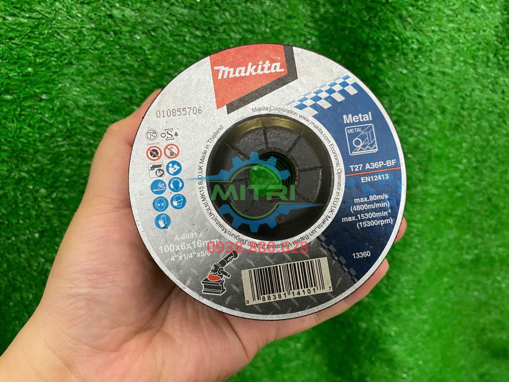 Đá mài sắt Makita A-80911 100 x 6 x 16mm - hình ảnh sản phẩm thực tế 3