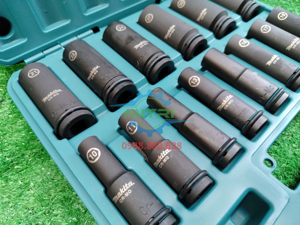 Bộ tuýp Impact Black dài cốt 14 chi tiết 1/2" Makita E-16586 - hình ảnh sản phẩm thực tế 5