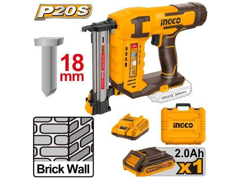 Máy Bắn Đinh Thẳng Vách Tường Dùng Pin 20V INGCO CSTLI3808