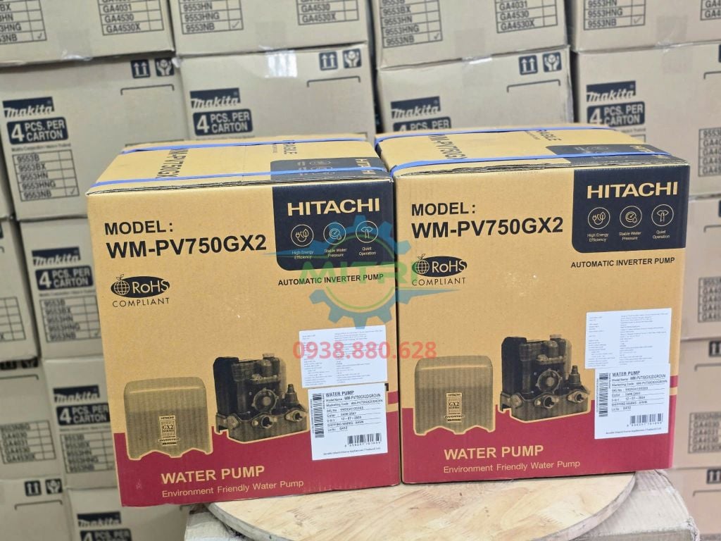 Máy bơm nước Hitachi WM-PV750GX2 - hình ảnh sản phẩm thực tế 3