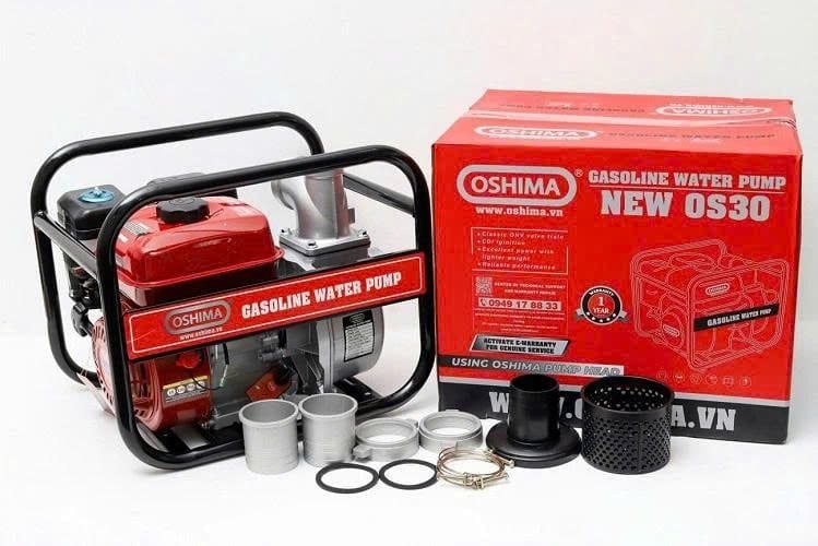 Máy Bơm Nước Xăng Oshima New OS30 6.5HP Phi 80