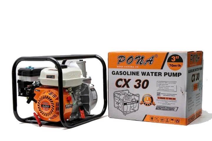 Máy Bơm Nước Xăng Pona CX30 6.5HP Phi 80 - hình ảnh sản phẩm thực tế 1