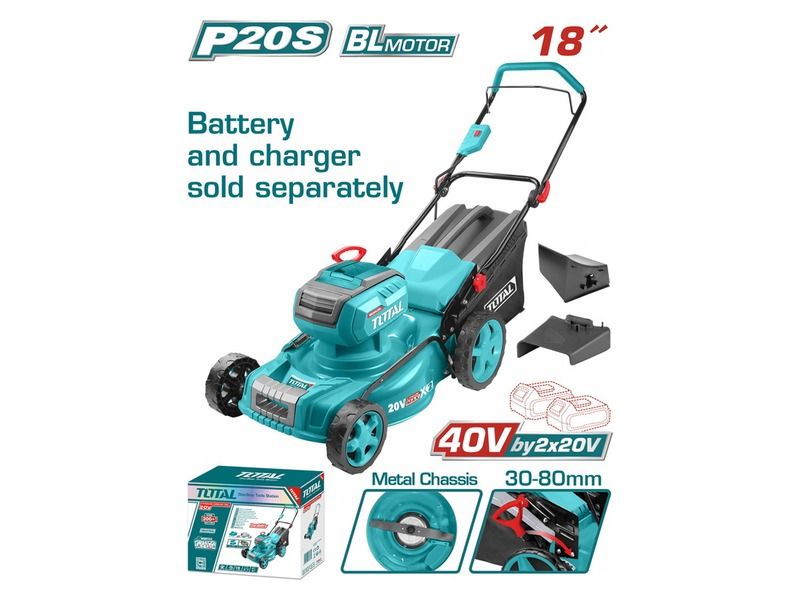 Máy cắt cỏ đẩy tay dùng pin 40V Total TLMLI20185 (Chưa Pin & Sạc) - hình ảnh sản phẩm thực tế 1