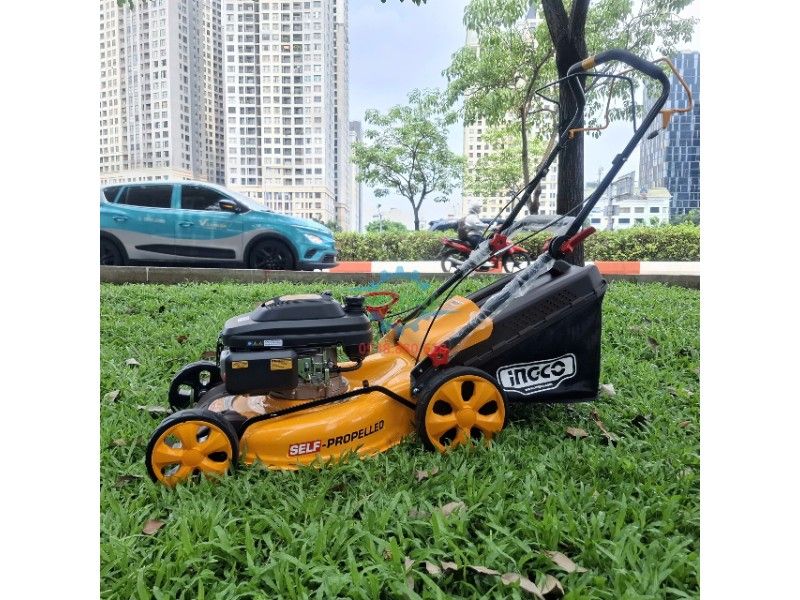 Máy Cắt Cỏ Đẩy Tay Dùng Xăng Ingco GLM196202 196cc 4.8HP - hình ảnh sản phẩm thực tế 2