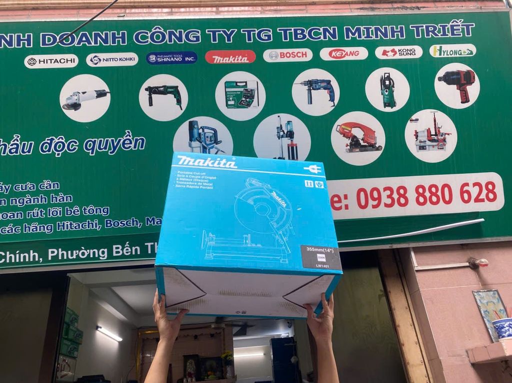 Máy Cắt Sắt Makita LW1401 2200W 355mm Chính Hãng - hình ảnh sản phẩm thực tế 1