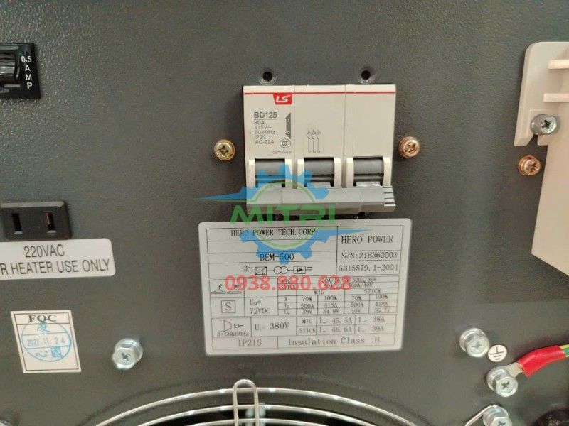 Máy Hàn MIG/MAG HERO BEM-500 500A Dùng Điện 3 Pha Chính Hãng Có Sẵn Tại Minh Triết - hình ảnh sản phẩm thực tế 13