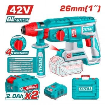 Máy Khoan Bê Tông Dùng Pin 42V Total TRHLI422682 - hình ảnh sản phẩm thực tế 1