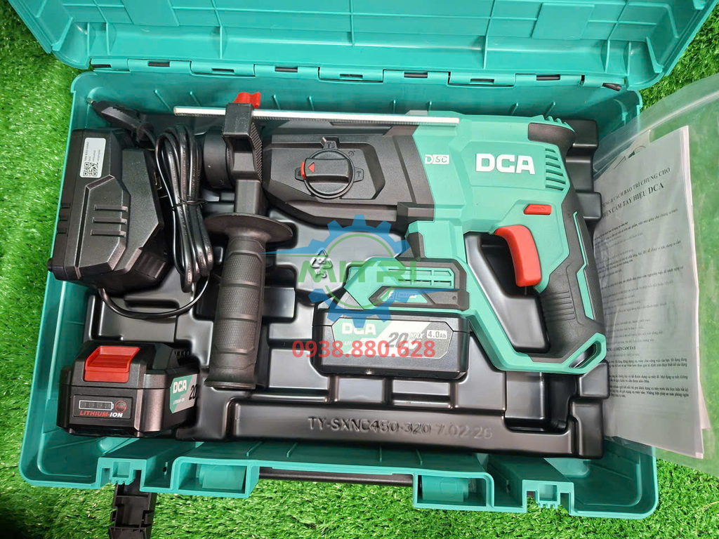 Máy khoan bê tông không chổi than dùng pin DCA ADZC02-26 - hình ảnh sản phẩm thực tế 3