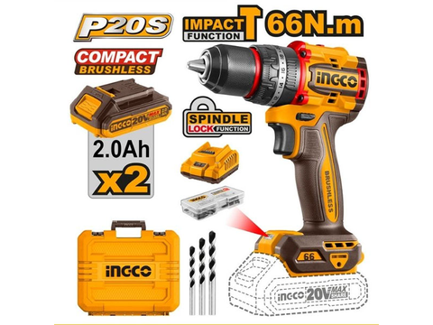 Máy Khoan Búa Dùng Pin 20V – 66Nm INGCO CIDLI20668