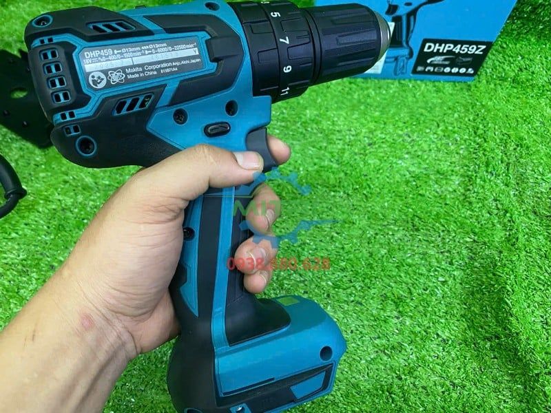 Máy Khoan Búa Vặn Vít Dùng Pin Makita DHP459Z Kèm 2 Pin 3.0Ah Và 1 Sạc Chính Hãng Tại Minh Triết - hình ảnh sản phẩm thực tế 14