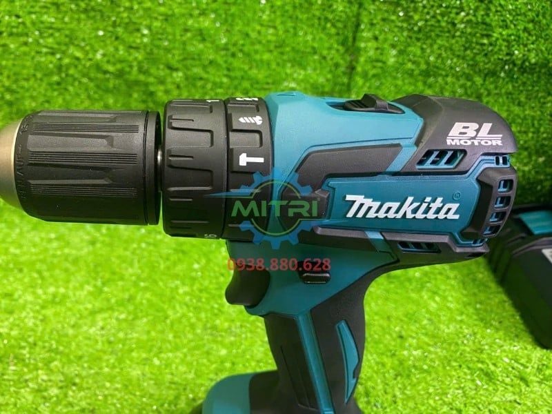 Máy Khoan Búa Vặn Vít Dùng Pin Makita DHP459Z Kèm 2 Pin 3.0Ah Và 1 Sạc Chính Hãng Tại Minh Triết - hình ảnh sản phẩm thực tế 3