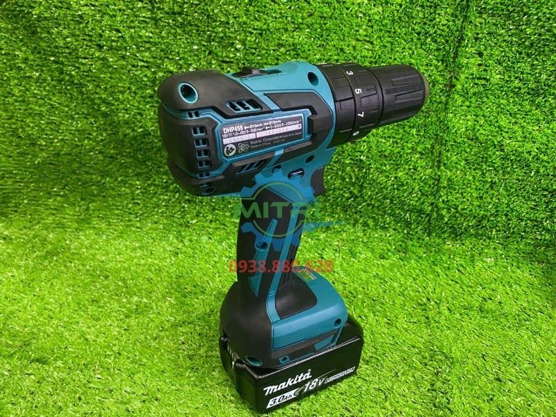 Máy Khoan Búa Vặn Vít Dùng Pin Makita DHP459Z Kèm 2 Pin 3.0Ah Và 1 Sạc Chính Hãng Tại Minh Triết - hình ảnh sản phẩm thực tế 6