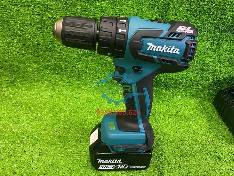 Máy Khoan Búa Vặn Vít Dùng Pin Makita DHP459Z Kèm 2 Pin 3.0Ah Và 1 Sạc Chính Hãng Tại Minh Triết - hình ảnh sản phẩm thực tế 7
