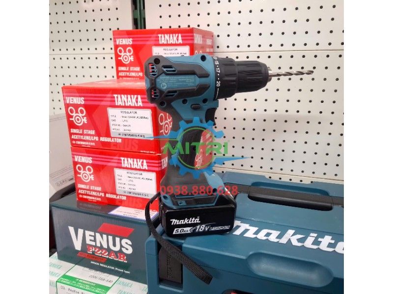 Máy Khoan Động Lực Dùng Pin Makita DHP490RTJ 18V Chính Hãng – Bộ Pin Sạc Hộp Makpac - hình ảnh sản phẩm thực tế 7