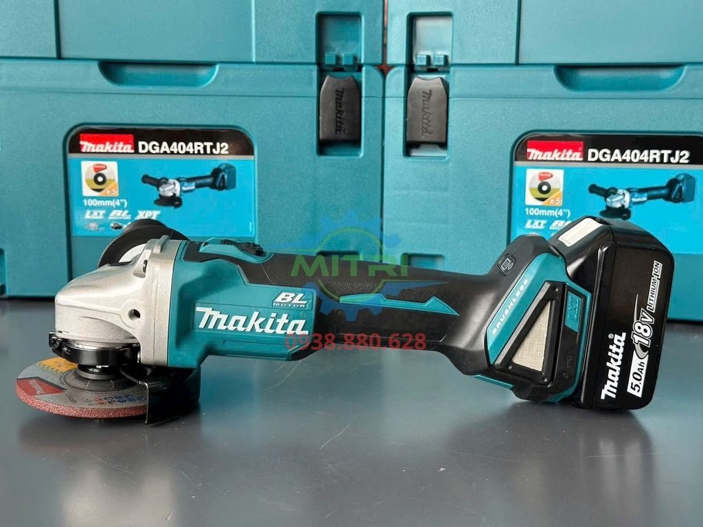Máy Mài Cắt Dùng Pin Makita DGA404RTJ2 (18V) Chính Hãng Có Sẵn Tại Minh Triết Đang Giao Cho Công Ty Cơ Khí Dầu - hình ảnh sản phẩm thực tế 4