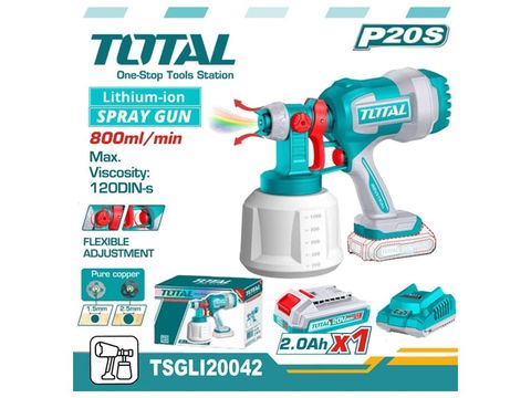 Máy phun sơn dùng pin 20V Total TSGLI20042 (1 Pin 2.0Ah, 1 Sạc)