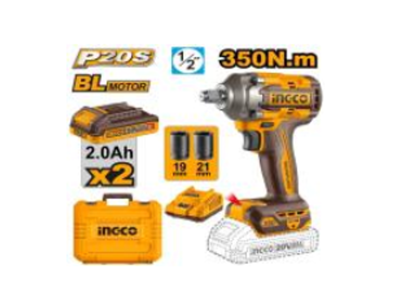 Máy Siết Bu Lông Dùng Pin 20V – 350Nm INGCO CIWLI2035 - hình ảnh sản phẩm thực tế 1