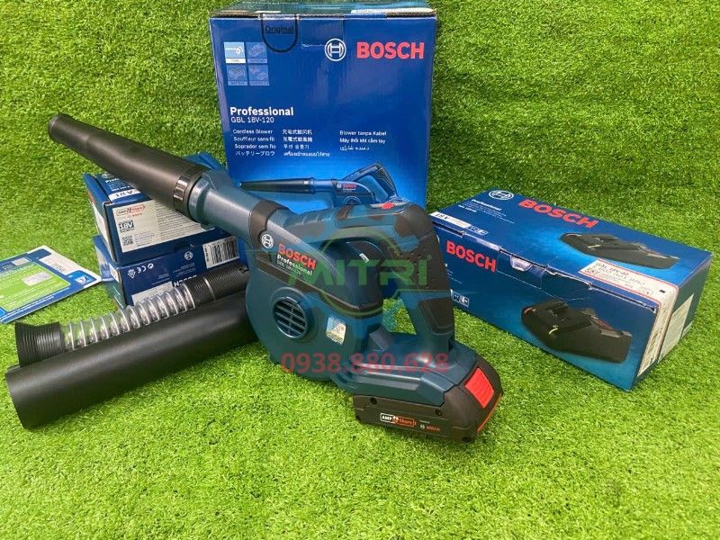 Máy Thổi Khí Bosch GBL18V-120 Combo Kèm 2 Pin 2.0Ah Và Sạc Chính Hãng - hình ảnh sản phẩm thực tế 5