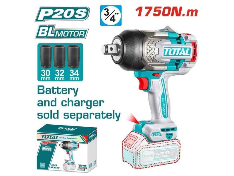 Máy vặn bu lông dùng pin 20V Total TIWLI201751 (Chưa Pin & Sạc) - hình ảnh sản phẩm thực tế 1