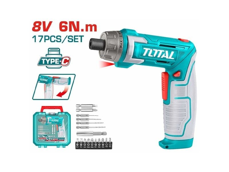 Máy vặn vít mini dùng pin 8V Total TSDLI08025 (không kèm sạc) - hình ảnh sản phẩm thực tế 1