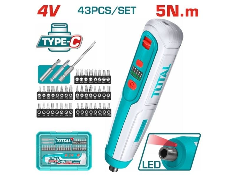 Máy vặn vít mini dùng pin Total TSDLI04062 - hình ảnh sản phẩm thực tế 1