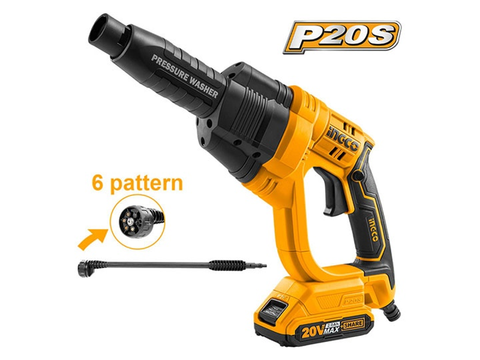 Máy Xịt Rửa Áp Lực Dùng Pin 20V INGCO CPWLI20082