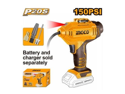 Máy Bơm Hơi Lốp Xe Ô Tô Dùng Pin 20V INGCO CACLI2018