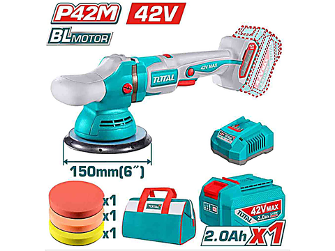 150mm Máy đánh bóng dùng pin 42V Total (1 Pin 2.0Ah, 1 Sạc) (TAPLI42151)
