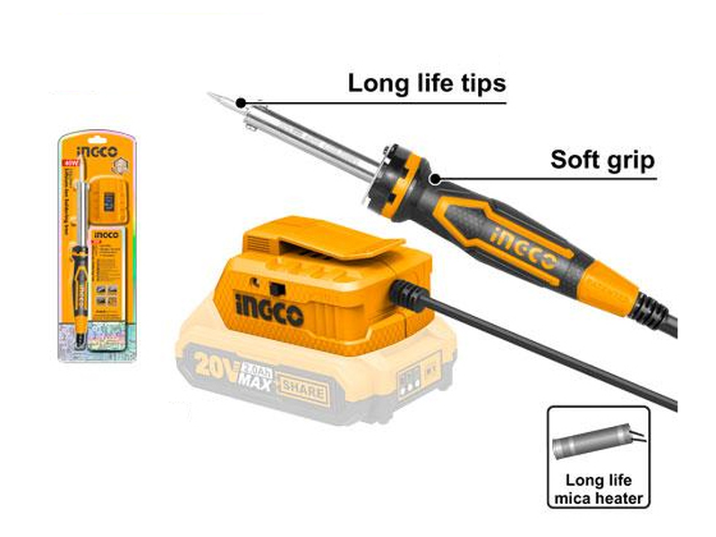 Mỏ Hàn Dùng Pin 20V INGCO CSILI2001 - hình ảnh sản phẩm thực tế 1
