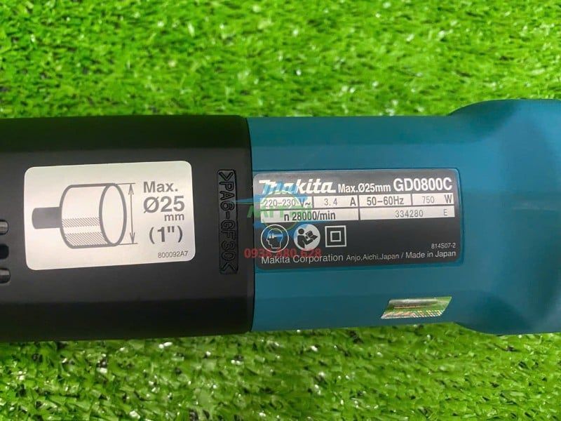 Máy Mài Khuôn Makita GD0800C Chính Hãng – 8mm, 750W - hình ảnh sản phẩm thực tế 4