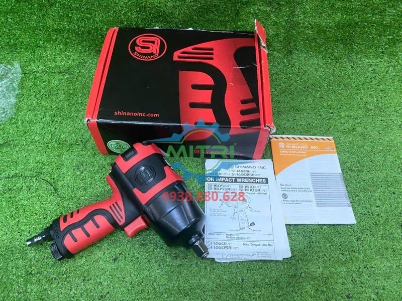 Súng Vặn Bu Lông Khí Nén Shinano SI-1490B / SI-1490BSR Chính Hãng – 1/2 Inch, 850Nm, Made in Japan - hình ảnh sản phẩm thực tế 9