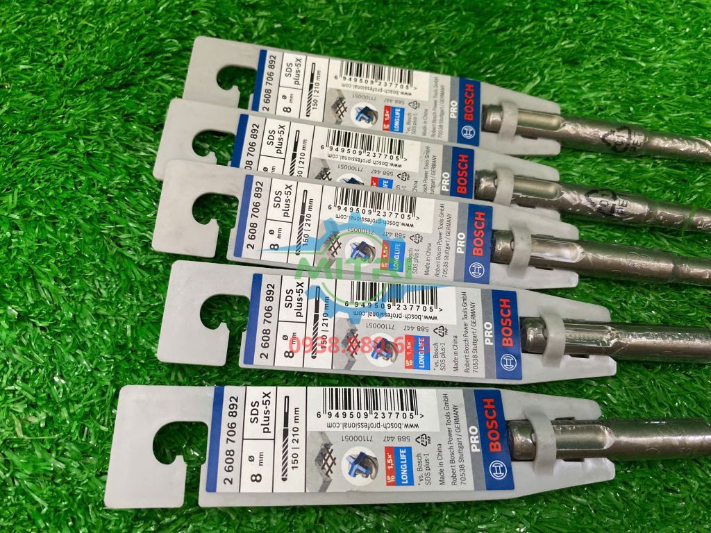 Mũi khoan bê tông SDS PLUS-5X 8x150x210 Bosch 2608706892 - hình ảnh sản phẩm thực tế 3