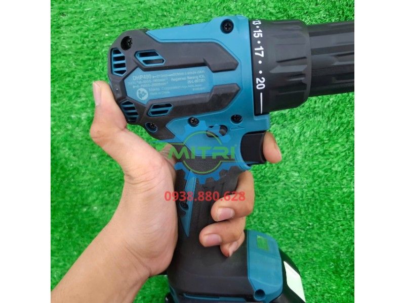 Máy Khoan Động Lực Dùng Pin Makita DHP490RTJ 18V Chính Hãng – Bộ Pin Sạc Hộp Makpac - hình ảnh sản phẩm thực tế 4