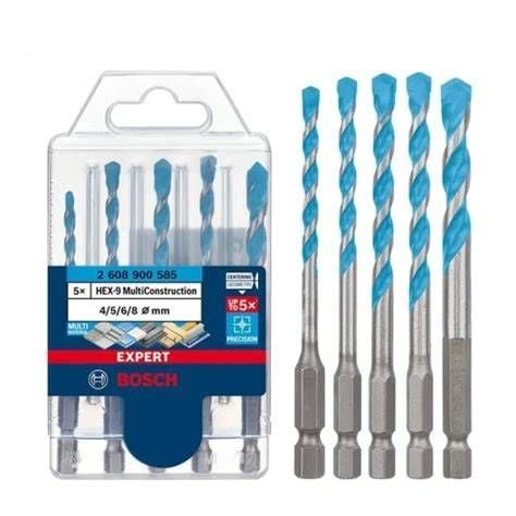 Mũi khoan đa năng Hex-9 (5 mũi 4/5/6/6/8) BOSCH 2608900585 - hình ảnh sản phẩm thực tế 1
