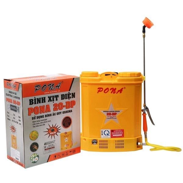 Bình Xịt Điện Pona 20-DP 20 Lít Bơm Đôi Chính Hãng - hình ảnh sản phẩm thực tế 1