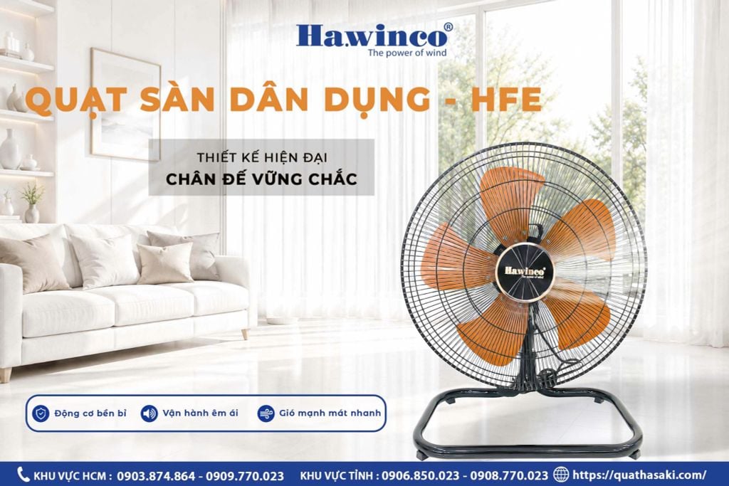 Quạt sàn dân dụng HAWIN HFE-40 - hình ảnh sản phẩm thực tế 1