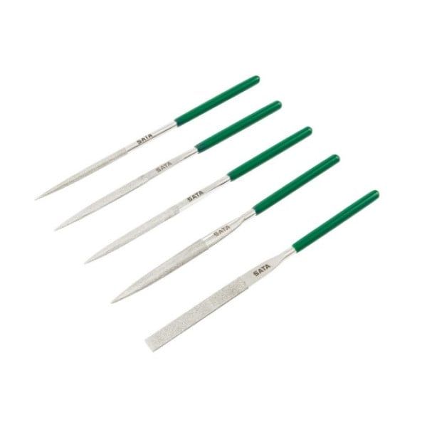 Bộ Dũa 5 Chi Tiết Bằng Thép Hợp Kim 5X180mm Sata 03850 - hình ảnh sản phẩm thực tế 1