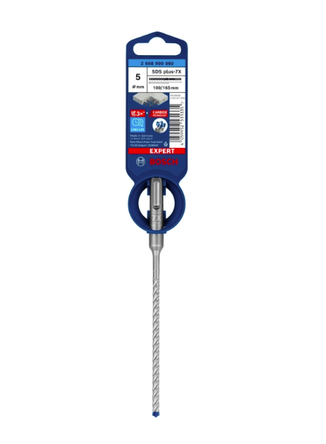 Mũi khoan SDS plus-7X  5x100x165mm BOSCH 2608900060 - hình ảnh sản phẩm thực tế 1
