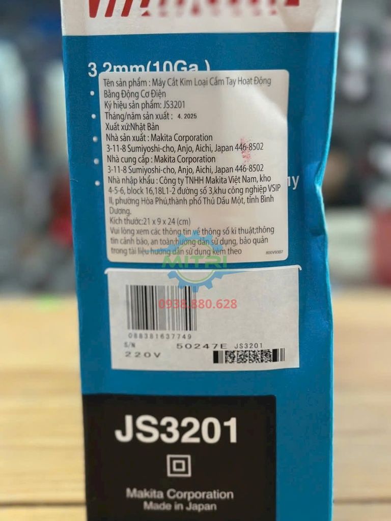 Máy Cắt Tôn Makita JS3201 3.2mm 710W Chính Hãng Có Sẵn Tại Minh Triết Đang Giao Cho Công Ty Cơ Khí Dầu - hình ảnh sản phẩm thực tế 3