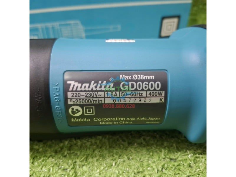 Máy Mài Khuôn Makita GD0600 400W Chính Hãng – Đầu Kẹp 6mm, Tốc Độ Cao - hình ảnh sản phẩm thực tế 7