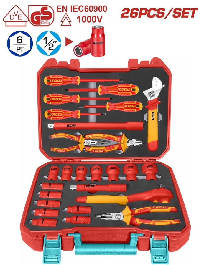 Bộ Đồ Nghề Cách Điện 26 Chi Tiết Total THKITH2601 - hình ảnh sản phẩm thực tế 1