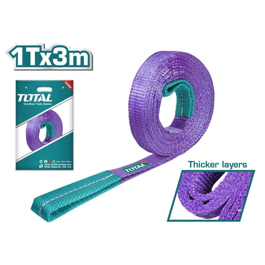 Dây cáp vải cẩu hàng 1T x 3m x 30mm Total THTWS0103 - hình ảnh sản phẩm thực tế 1