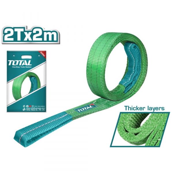 Dây cáp vải cẩu hàng 2T x 2m Total THTWS0202 - hình ảnh sản phẩm thực tế 1