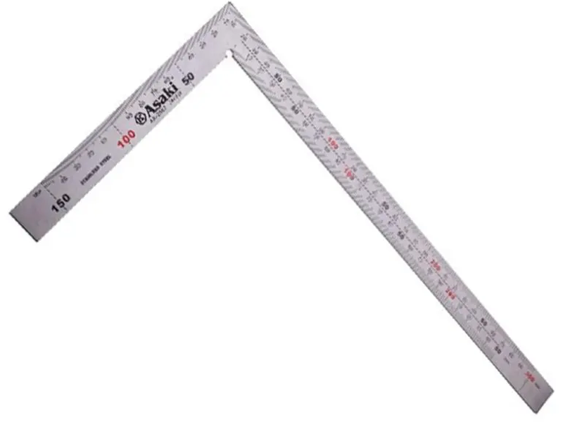 Thước Eke Cơ Khí Inox ASAKI AK-2583 - hình ảnh sản phẩm thực tế 1