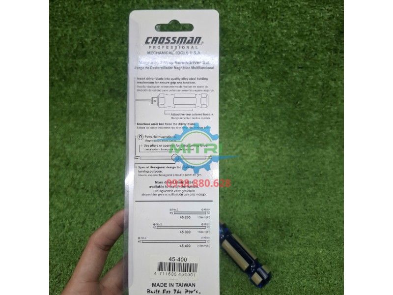 Tua vít 2 đầu dẹp và ba ke Crossman 45-300 (6.35mm x 150mm) - hình ảnh sản phẩm thực tế 2
