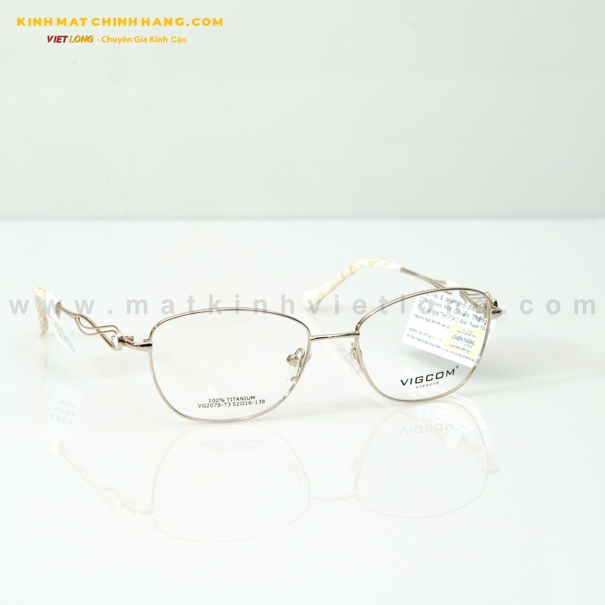  GỌNG KÍNH VIGCOM VG2078-T3 52-16 