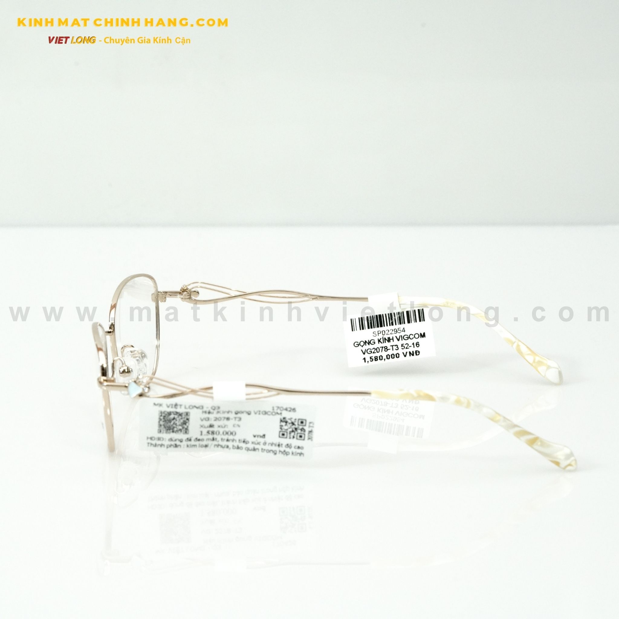  GỌNG KÍNH VIGCOM VG2078-T3 52-16 